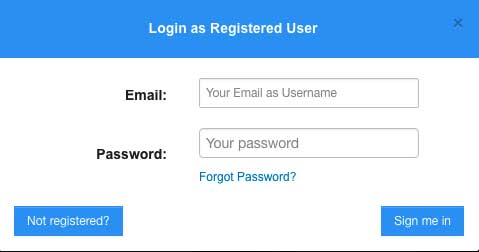 Login as registerd user