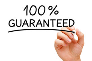 100% guarantee