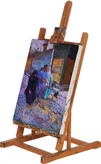 artwork on easel